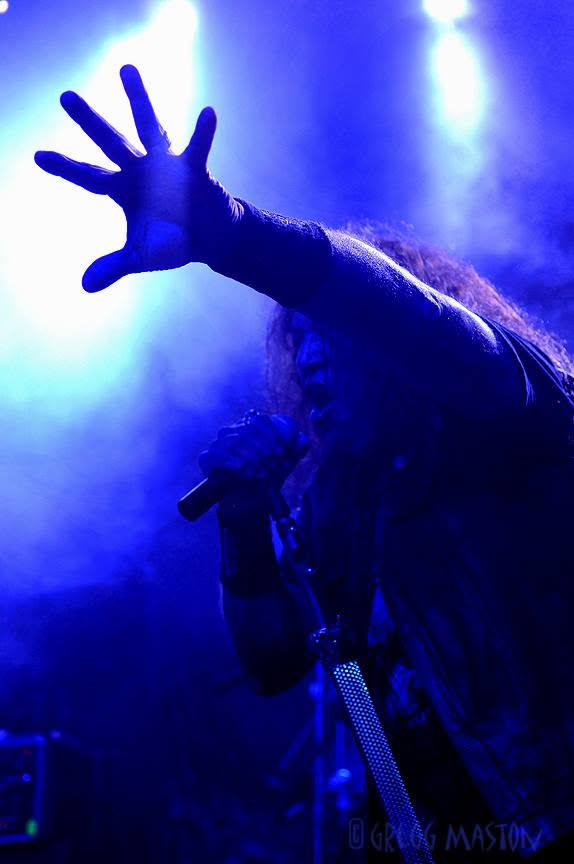 Chuck Billy of Testament lighting design by Mark Workman